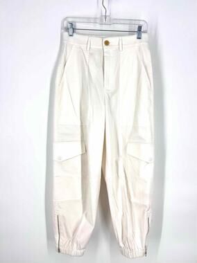 ATM Size 8 White Cargo Designer Pants